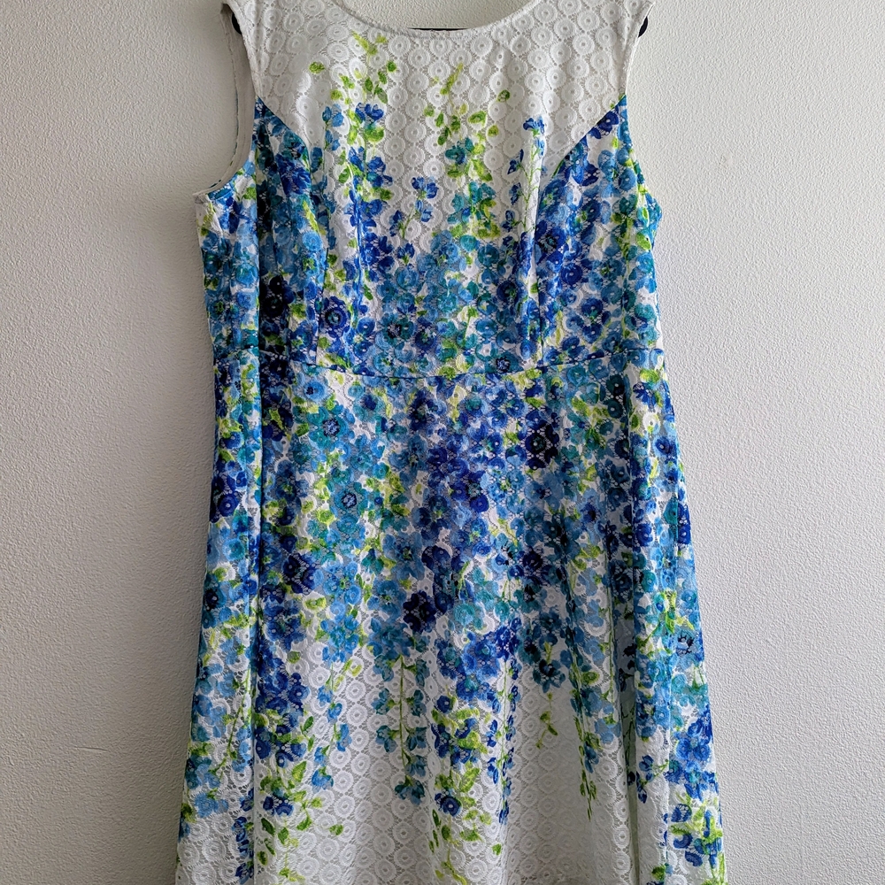 Sandra Darren Lace Floral Dress - Picture 2 of 9